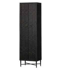 BePureHome Bequest Hoge Kast - Hout - Zwart - 210x60x40