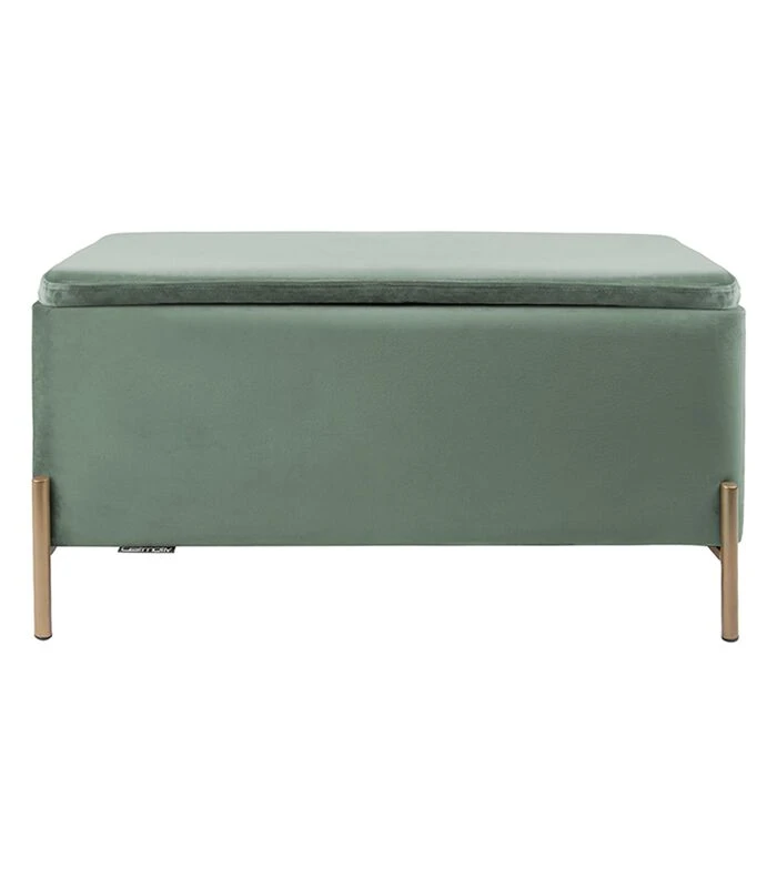 Leitmotiv Bank Snog XL - Velvet Jade Groen, Goud Geverfde Poten - 90x45x45cm 3 Leitmotiv Bank Snog XL - Velvet Jade Groen, Goud Geverfde Poten - 90x45x45cm - Afbeelding 3