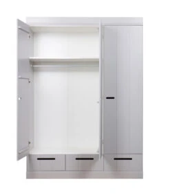 WOOOD Connect Kast 3-Deurs Met Lade - Grenen - Betongrijs - 195x140x53 6 WOOOD Connect Kast 3-Deurs Met Lade - Grenen - Betongrijs - 195x140x53 -Meubels Voor Thuis 06365f04b4d744d38517ad83e64e5197