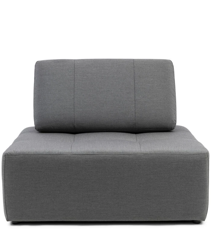 Îlot De Salon D'extérieur,sunbrella Solid,flanelle 1 Îlot De Salon D'extérieur,sunbrella Solid,flanelle