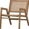 WOOOD PEM FAUTEUIL MET ARMLEUNING ALUMINIUM NATUREL