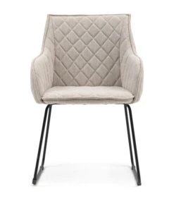 Eetkamerstoel Met Armleuning - Isco Drive Dining Armchair Mouliné - Linnen - Naturel