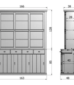 WOOOD Lagos Winkelkast - Grenen - Wit - 214x166x48 -Meubels Voor Thuis 0f2c56ccf2a5468998cae002dd2c4711