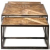 Salontafel Industrieel - Le Bar American Table - Set Van 3 Stuks - Grijs