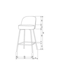 BePureHome Barstoel Vogue - Velvet - Naturel - 89x50x55 5 BePureHome Barstoel Vogue - Velvet - Naturel - 89x50x55 -Meubels Voor Thuis 119190d272894959885b775be9693e26 2