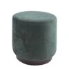 Leitmotiv Poef W. Wood Rim - Velvet Donker Groen - Medium - 36x38cm