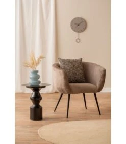 Leitmotiv Bijzettafel Chess King - Zwart - 40,5x40,5x48cm -Meubels Voor Thuis 143a1f154ac74ec190ac6fedab49a941