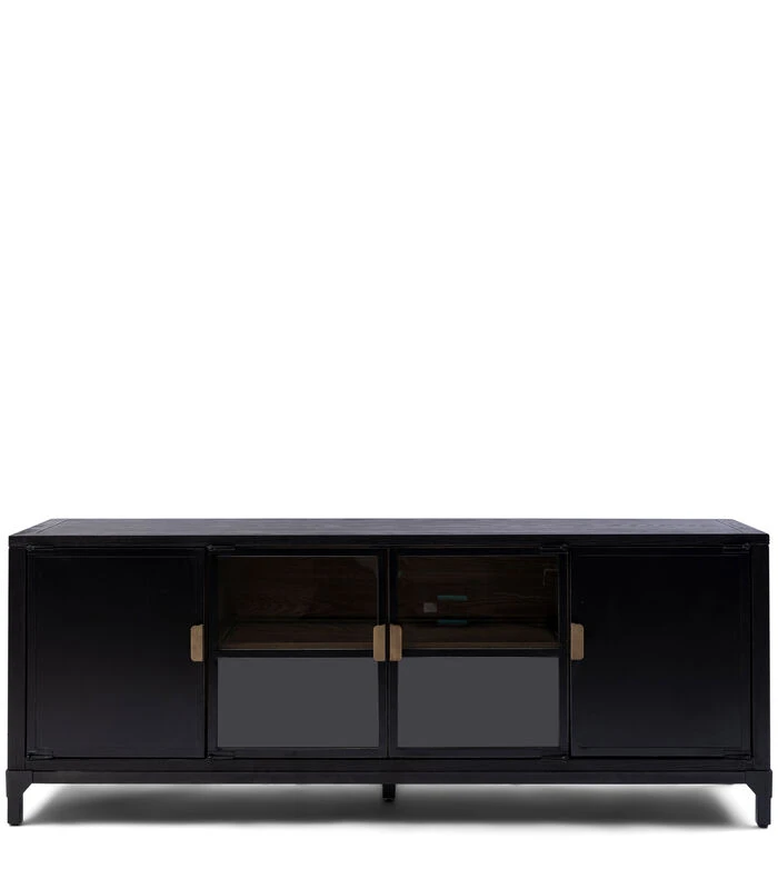 West Lake Flatsc Dresser - Gerecycled Eikenhout, IJzer, Glas - (LxBxH) 108.0x28.0x51.0 Cm 1 West Lake Flatsc Dresser - Gerecycled Eikenhout, IJzer, Glas - (LxBxH) 108.0x28.0x51.0 Cm