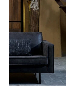 BePureHome Rodeo Fauteuil - Recycle Leer - Zwart - 85x105x86 -Meubels Voor Thuis 14e5c05b0d5848bf91e1b89fb555d431