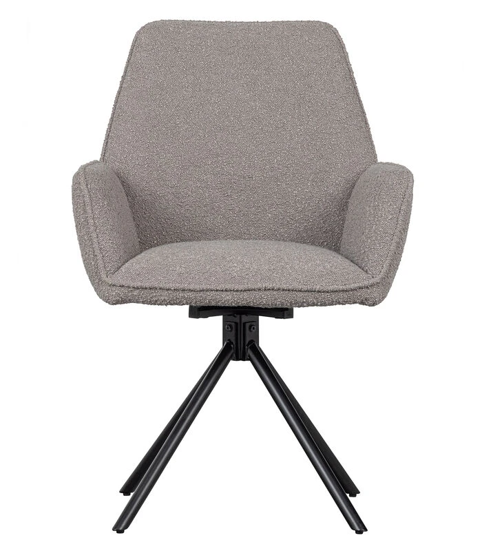 Amber Draai Eetkamerstoel - Bouclé - Grijs - Set V 2 3 Amber Draai Eetkamerstoel - Bouclé - Grijs - Set V 2 - Afbeelding 3