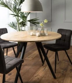 Eettafel Magnifera - Hout/Zwart - Ø120cm 8 Eettafel Magnifera - Hout/Zwart - Ø120cm -Meubels Voor Thuis 15cd9ce474aa46199183debcb58a110d