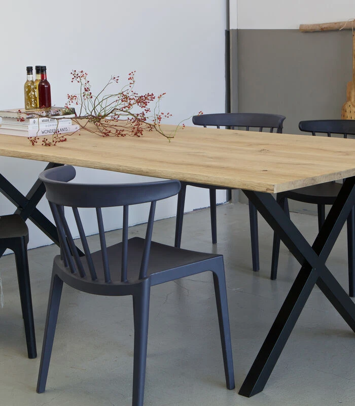 WOOOD Tablo X-Poot 1 Stuks - Metaal - Zwart - 72x79x10 2 WOOOD Tablo X-Poot 1 Stuks - Metaal - Zwart - 72x79x10 - Afbeelding 2