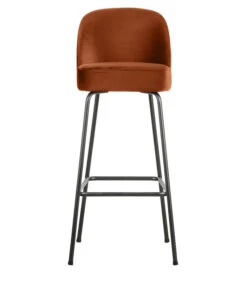 BePureHome Vogue Barstoel - Fluweel - Roest - 103x50x55