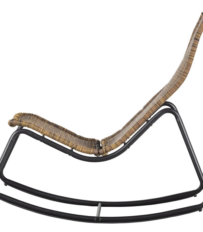 WOOOD Schommelstoel Buiten Tom - Rattan - Naturel - 97x51x95 2 WOOOD Schommelstoel Buiten Tom - Rattan - Naturel - 97x51x95 - Afbeelding 2