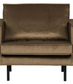 BePureHome Rodeo Fauteuil - Velvet - Taupe - 85x105x86