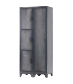 WOOOD Cas Lockerkast 3-Deurs - Metaal - Zwart - 180x38x45,5 9 WOOOD Cas Lockerkast 3-Deurs - Metaal - Zwart - 180x38x45,5 -Meubels Voor Thuis 1eaa039078a64310a5900019a792f33f