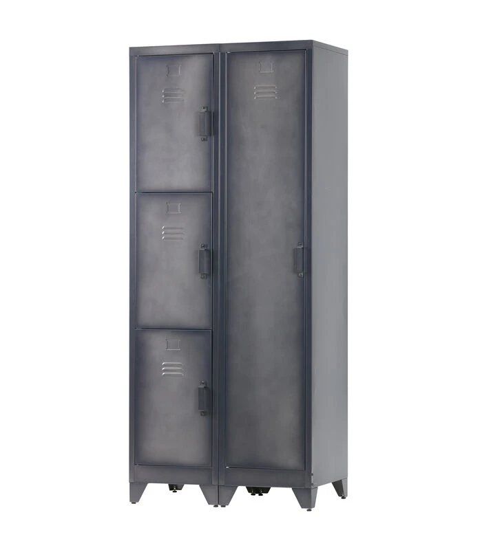 WOOOD Cas Lockerkast 3-Deurs - Metaal - Zwart - 180x38x45,5 5 WOOOD Cas Lockerkast 3-Deurs - Metaal - Zwart - 180x38x45,5 - Afbeelding 5