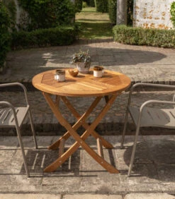 Inklaptafel Tuin Folding - Teak - Naturel - 75x80x80 -Meubels Voor Thuis 1fa03f41f8f349d8a9dfd200ea6db380