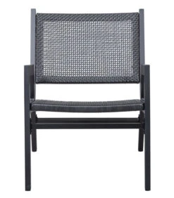 WOOOD Pem Fauteuil Met Armleuning - Aluminium - Zwart - 75x62x78 -Meubels Voor Thuis 20c90e092972486dab5316a8acd94912