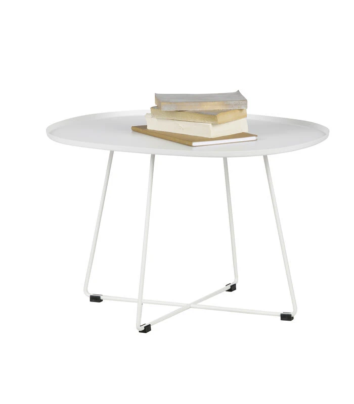 WOOOD Bijzettafel XL Buiten Otis - Metaal - Wit - 47x70x60 2 WOOOD Bijzettafel XL Buiten Otis - Metaal - Wit - 47x70x60 - Afbeelding 2