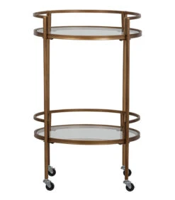 Exclusive Zora Trolley - Metaal/Glas - Antique Brass - 79x50x50 -Meubels Voor Thuis 272c87dc8f454a298391e04ad0f62ef7