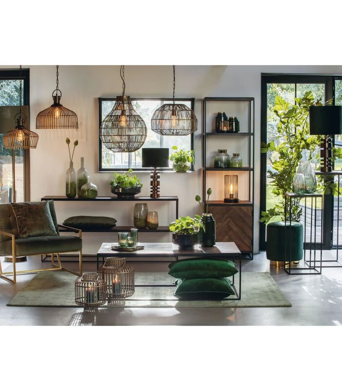 Zuil Chisa - Hout/Zwart - Set 2 Zuil Chisa - Hout/Zwart - Set - Afbeelding 2