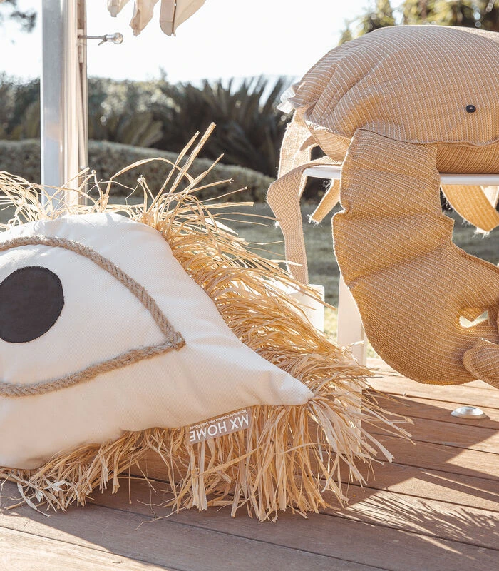 Buitenkussen Grieks Oog En Franjes 2 Buitenkussen Grieks Oog En Franjes - Afbeelding 2