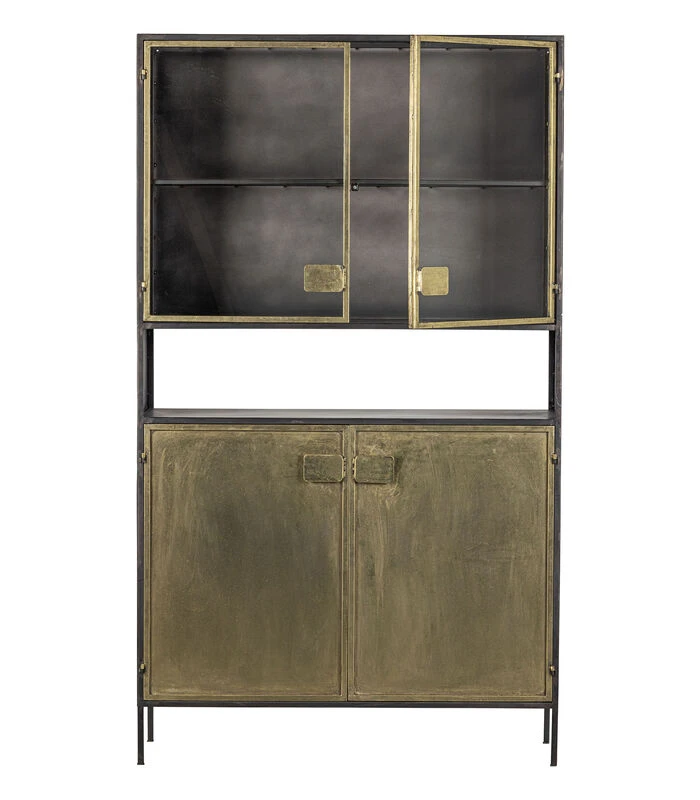 BePureHome Pack Vitrinekast - Metaal - Antique Brass- 190x110x38 4 BePureHome Pack Vitrinekast - Metaal - Antique Brass- 190x110x38 - Afbeelding 4