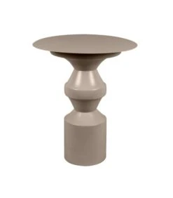 Leitmotiv Bijzettafel Chess King - Grijs - 40,5x40,5x48cm