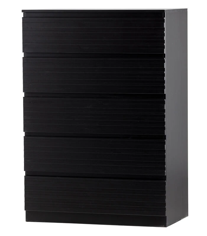 WOOOD Jente Ladekast 5 Lades - Grenen - Zwart - 119,4x83x45.8 1 WOOOD Jente Ladekast 5 Lades - Grenen - Zwart - 119,4x83x45.8