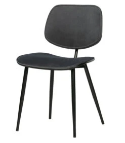 WOOOD Jackie Eetkamerstoel - Fluweel - Grijs - Set Van 2 -Meubels Voor Thuis 2cbb03c7da5547f6a42b7409a3f28356