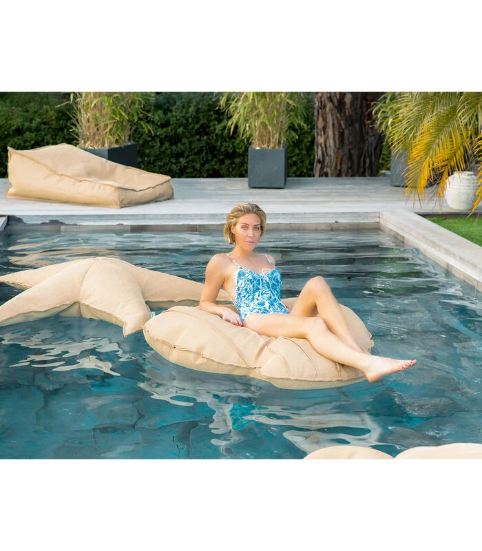 Drijvende XL-buitenpoef Zeestervorm Raffia-effect 5 Drijvende XL-buitenpoef Zeestervorm Raffia-effect - Afbeelding 5