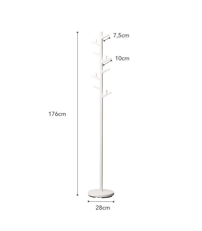 Yamazaki Branch Pole Hanger - White 5 Yamazaki Branch Pole Hanger - White - Afbeelding 5
