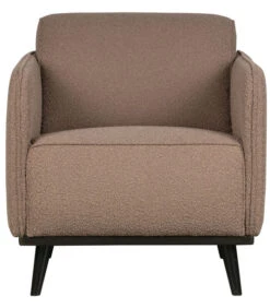 BePureHome Statement Fauteuil Met Arm - Boucle - Nougat - 77x72x93