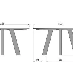 WOOOD Rhonda Eetkamertafel XL - Eiken - Blacknight - 75x150x150 -Meubels Voor Thuis 2fba7ff566194bbb9428e6cac4b9d7e4