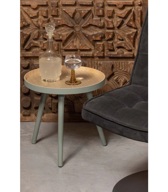 WOOOD Sasha Bijzettafel - MDF - Groen - 41x41x40.5 2 WOOOD Sasha Bijzettafel - MDF - Groen - 41x41x40.5 - Afbeelding 2