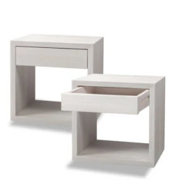 Meubels Voor Thuis 23 2 X Zwevend Nachtkastje HUGO Met Lade In Berkenhout