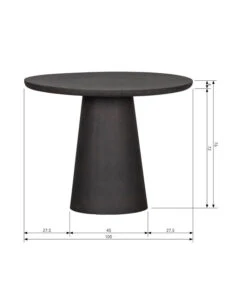 Tuintafel Damon - Betonlook - Bruin - 76x100x100 -Meubels Voor Thuis 321680372ff54e4599e75a95b6a0afa6