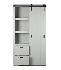 VTwonen Slide Barn Kast - Bezaagd Grenen - Betongrijs - 230x122x37 6 VTwonen Slide Barn Kast - Bezaagd Grenen - Betongrijs - 230x122x37 -Meubels Voor Thuis 32dc9b0b53ed4357a39f54d724ff7344