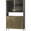 BePureHome Pack Vitrinekast - Metaal - Antique Brass- 190x110x38