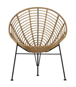 WOOOD Loungestoel Buiten Jane - PE/Metaal - Naturel - 88x72x81 -Meubels Voor Thuis 351628dddc9b474088a0095b1ef3de1c