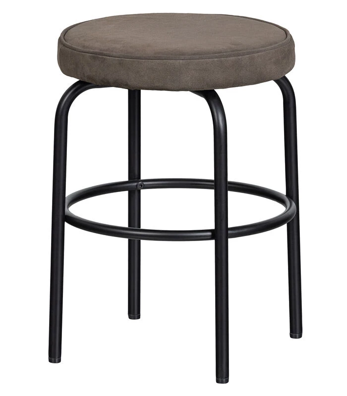 Exclusive Tris Kruk - Leer - Zwart/ Bruin - 45x38x38 1 Exclusive Tris Kruk - Leer - Zwart/ Bruin - 45x38x38