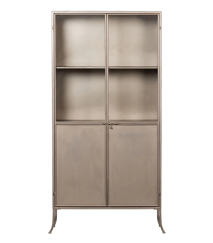 BePureHome Fossil Vitrinekast - Metaal - Champagne - 180x95x38 3 BePureHome Fossil Vitrinekast - Metaal - Champagne - 180x95x38 - Afbeelding 3