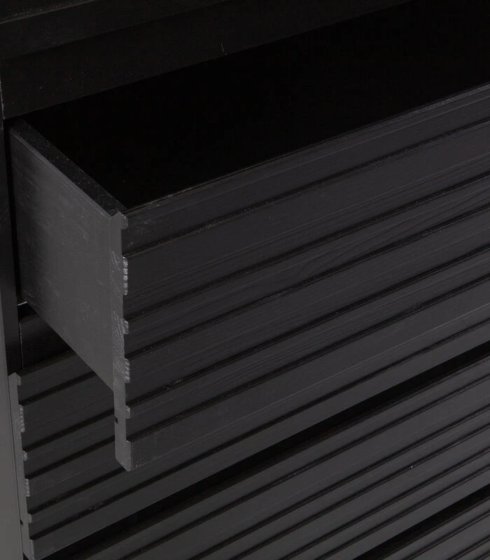 WOOOD Jente Ladekast 5 Lades - Grenen - Zwart - 119,4x83x45.8 4 WOOOD Jente Ladekast 5 Lades - Grenen - Zwart - 119,4x83x45.8 - Afbeelding 4