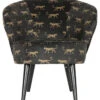WOOOD Bo Fauteuil - Velvet - Panter Print - 71x69x76