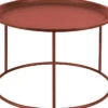 WOOOD Ivar Bijzettafel L - Metaal - Rood - 38x56x56