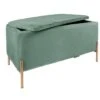 Leitmotiv Bank Snog XL - Velvet Jade Groen, Goud Geverfde Poten - 90x45x45cm
