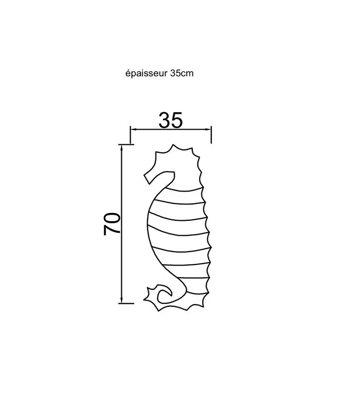 Buitenkussen Zeepaardjevorm 4 Buitenkussen Zeepaardjevorm - Afbeelding 4