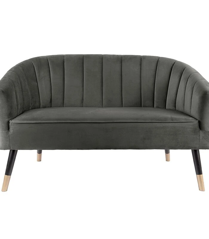 Leitmotiv Bank Royal - Velvet Taupe Groen - 128x71x80cm 1 Leitmotiv Bank Royal - Velvet Taupe Groen - 128x71x80cm