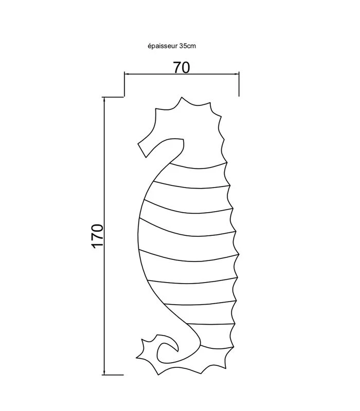 Drijvende XL-buitenpoef Zeepaardjevorm 4 Drijvende XL-buitenpoef Zeepaardjevorm - Afbeelding 4